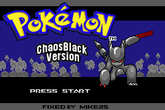 Pokemon Chaos Black (fixed) Title Screen